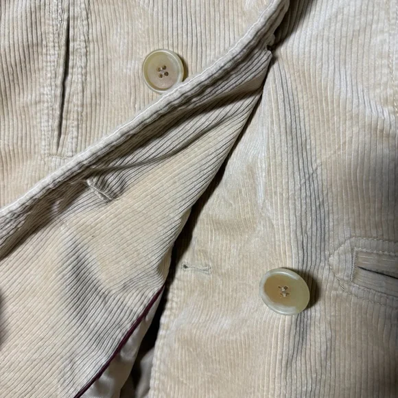 Uniqlo Ines de la Fressange Corduroy Double Breasted Pea Coat Jacket Medium - Picture 4 of 16